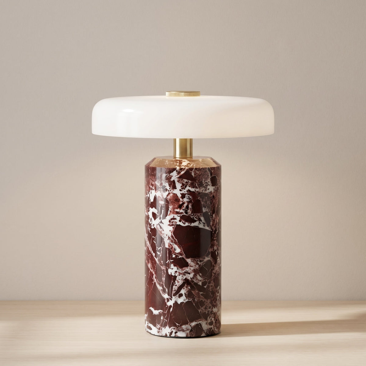 Lampada da Tavolo in Vetro e Marmo Wireless