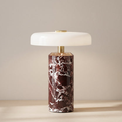 Lampada da Tavolo in Vetro e Marmo Wireless